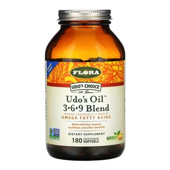 商品Flora Health Care | Flora Udos Choice Oil 3 6 9 Bled Omega Fatty Acids Capsules, 180 Ea,商家MyOTCStore,价格¥359图片