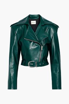 推荐Jennifer cropped leather biker jacket商品