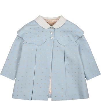 商品Gucci | Gucci Light Blue Coat For Baby Girl With G Pattern,商家Italist,价格¥7318图片