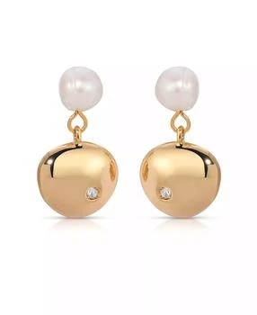 Ettika Jewelry | Small Pebble and Freshwater Pearl Dangle Earrings,商家Macy's,价格¥258