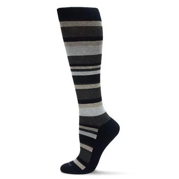 Memoi | Multi Striped Cotton Compression Socks 