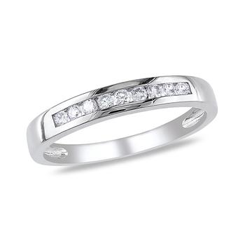 商品1/5 CT Diamond TW Eternity Ring 10k White Gold GH I2;I3 Size 5图片