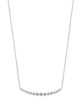 Bloomingdale's | Diamond Graduated Curved Bar Necklace in 14K White Gold, 1.50 ct. t.w.,商家Bloomingdale's,价格¥46392