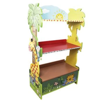 Teamson | Teamson Kids Kids Wooden Bookcase Sunny Safari Kids Book Shelf Storage W-8268A,商家Premium Outlets,价格¥959