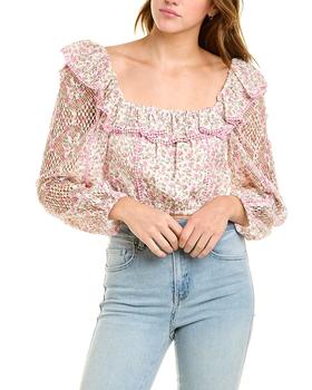 商品LOVESHACKFANCY | LoveShackFancy Dorabella Crop Top,商家Premium Outlets,价格¥573图片