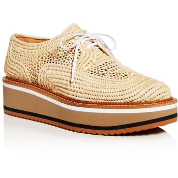 推荐Clergerie Paris Womens Birdie Woven Flatform Oxfords商品