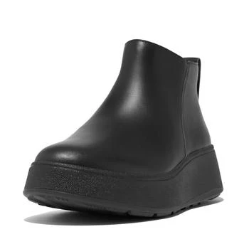 推荐F-Mode Leather Flatform Zip Ankle Boots商品