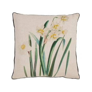Saro Lifestyle | Daffodil Printed Decorative Pillow, 18" x 18",商家Macy's,价格¥262