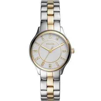 Fossil | Women's Modern Sophisticate Three Hand Two Tone Stainless Steel Watch 30mm 7折, 独家减免邮费