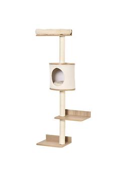 商品4 Level Wall Mounted Cat Tree Activity Tower Wall Cat Shelves with Sisal Rope Scratching Posts Cat Condo and Bed Light Brown,商家Belk,价格¥769图片