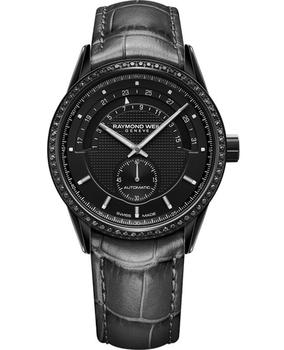 雷蒙威是什么牌子, Raymond Weil | Raymond Weil Freelancer Black Dial Grey Leather Strap Women's Watch 2778-BKS-20001商品图片 6.9折