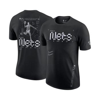 商品NIKE | Men's Black Brooklyn Nets Courtside Air Traffic Control Max90 T-shirt,商家Macy's,价格¥346图片