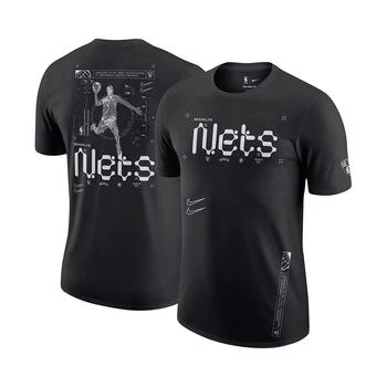 NIKE | Men's Black Brooklyn Nets Courtside Air Traffic Control Max90 T-shirt,商家Macy's,价格¥265