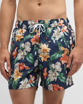 商品Onia | Men's Charles Floral-Print Swim Trunks, 5" Inseam,商家Neiman Marcus,价格¥594图片