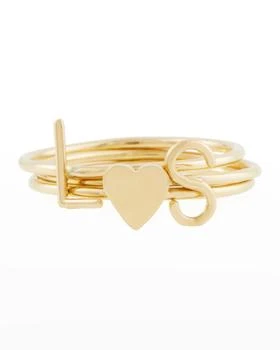 Sarah Chloe | Mini Amelia 14K Gold Initial Stacking Ring,商家Neiman Marcus,价格¥1502