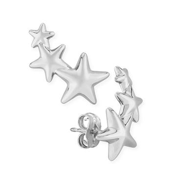 商品Macy's | Triple Star Stud Crawler Earrings Set in 14k  White Gold,商家Macy's,价格¥2533图片
