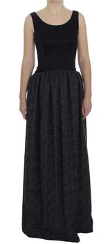 Dolce & Gabbana | Dolce & Gabbana  Black Gray Sheath Gown Full Length Dress,商家SEYMAYKA,价格¥9372