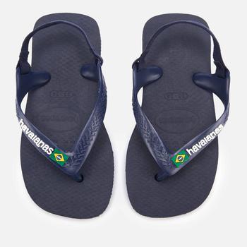 商品Havaianas | Havaianas Toddler's Brasil Logo Sandals - Navy Blue/Citric Yellow,商家The Hut,价格¥98图片