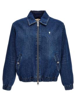 商品AMI | Logo Denim Jacket Casual Jackets, Parka Blue,商家Wanan Luxury,价格¥2823图片