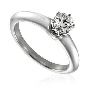 商品Tiffany & Co. | Tiffany Ladies Platinum Round Cut Diamond Engagement Ring, Size 5.5,商家Jomashop,价格¥29589图片