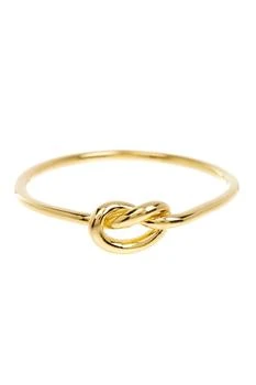 Sterling Forever | 14K Yellow Gold Vermeil Thin Love Knot Ring,商家Nordstrom Rack,价格¥188