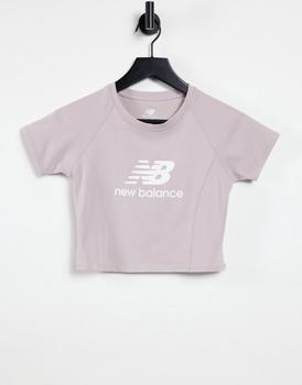 推荐New Balance logo t-shirt in lilac商品