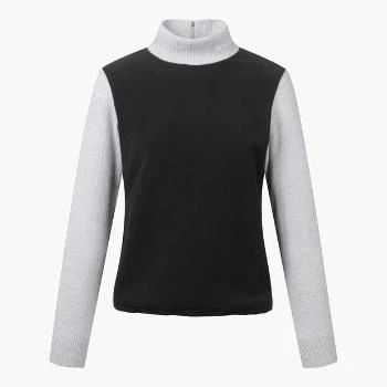 DESCENTE | GOLF女性毛绒混合高领针织衫时尚优雅 DO42WFKPN3-BLKG,商家Brilliant Fashion,价格¥1099