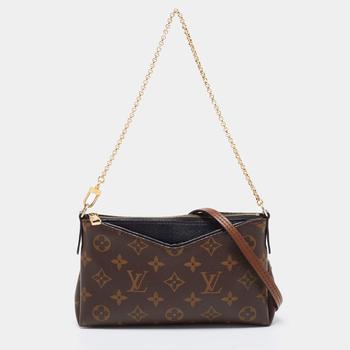 lv洗漱包, [二手商品] Louis Vuitton | Louis Vuitton Monogram Canvas Pallas Chain Clutch商品图片 9.1折, 满1件减$100, 满减