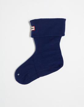 Hunter | Hunter fleece short boot socks in navy商品图片,