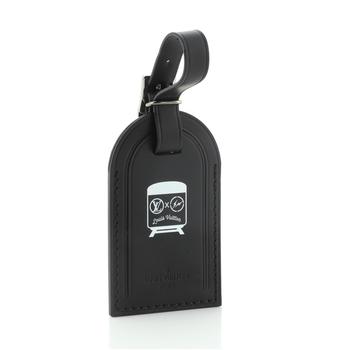 lv行李箱, [二手商品] Louis Vuitton | Louis Vuitton Fragment Luggage Tag Leather Black商品图片 