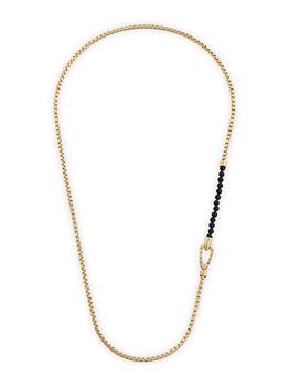 商品18K Gold Vermeil, Silver, & Onyx Ulysses Mini Bead Combo Necklace图片
