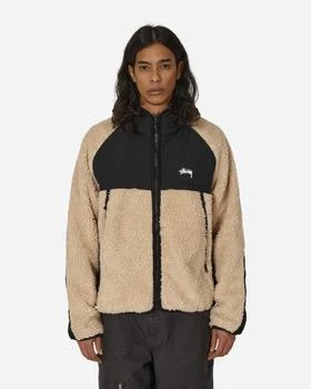 STUSSY | Sherpa Paneled Hooded Jacket Beige 