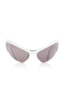 推荐Balenciaga - Women's Geometrical/Directional Acetate Sunglasses - White - OS - Moda Operandi商品