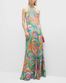 推荐La Rioja Floral Crepe De Chine Maxi Dress商品