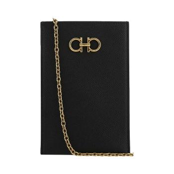 商品Salvatore Ferragamo | SALVATORE FERRAGAMO 女士黑色皮革手机包 22-E016-734292,商家Beyond Italylux,价格¥2010图片