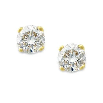 Macy's | Round-Cut Diamond Stud Earrings in 10k Yellow or White Gold (1/10 ct. t.w.),商家Macy's,价格¥1859
