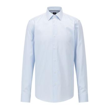 推荐HUGO BOSS - Regular Fit Shirt In Structured Italian Organic Cotton商品