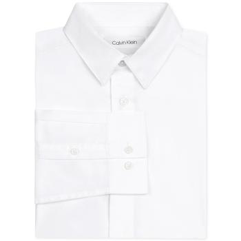 Calvin Klein | Little Boys Stretch-Poplin Collared Shirt商品图片,7折×额外8.5折, 独家减免邮费, 额外八五折