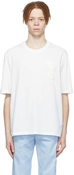 AMI | SSENSE Exclusive White Ami de Cœur T-Shirt商品图片,3.6折