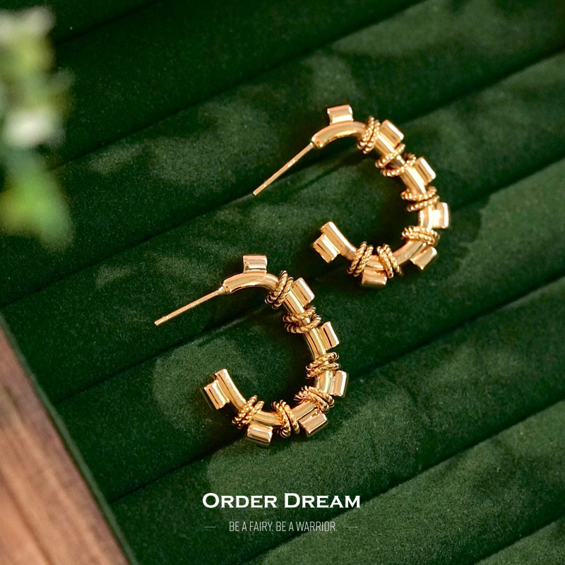 Order Dream | 18K摩登风个性耳环商品图片,包邮包税