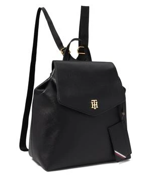 Tommy Hilfiger | Gia II Gifting Hang Tag Medium Envelope Flap Backpack w/ Hangoff-High Shine Saffiano PVC 3.7折