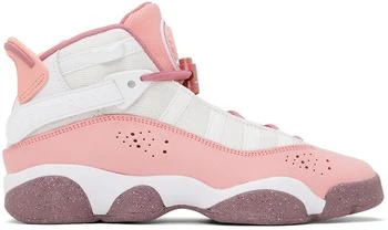 推荐白色 & 粉色 Jordan 6 Rings 儿童高帮运动鞋商品