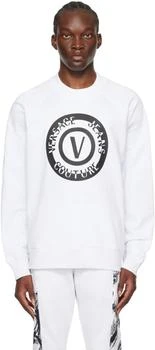 Versace | White V-Emblem Sweatshirt 独家减免邮费