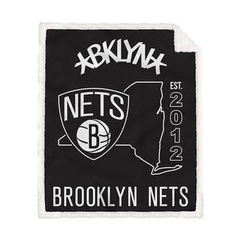推荐Brooklyn Nets 60'' x 70'' State Icon Sherpa Throw Blanket商品