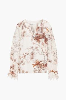 Sandro | Jole printed woven blouse商品图片,5折×额外7.5折, 额外七五折
