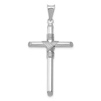 Diamond2Deal | 14K White Gold Center Wrap Tube Cross Pendant,商家Premium Outlets,价格¥2837