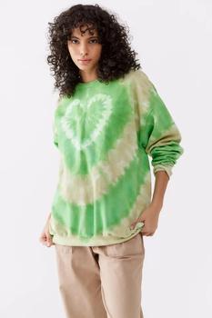 推荐Urban Renewal Remade Heart Tie-Dye Crew Neck Sweatshirt商品