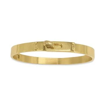 ADORNIA | 14k Gold-Plated Lock Closure Bangle Bracelet 独家减免邮费