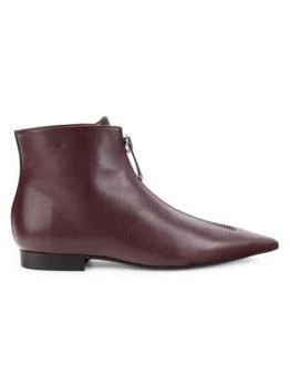 推荐Ziptip Faux Leather Ankle Boots商品