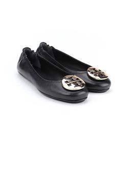 product Tory Burch Perfect Black / Gold Minnie Ballerinas In Black image